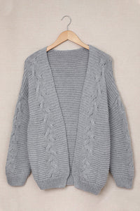 Cable-Knit Open Front Cardigan Trandify Deal