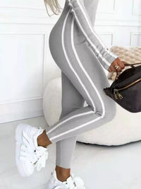 Plus Size Striped Jumpsuit with Zip-Front