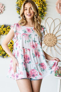 Heimish round-neck ruffled tunic – casual plus-size women’s top – free shipping USA