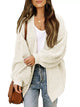 Oversized Chunky Knit Cardigan - Cable Knit Open Front Sweater