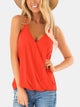 Full Size Surplice Spaghetti Strap Top Trandify deal