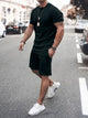 Men’s Plus Size Summer Outfit – 2-Piece T-Shirt & Shorts Set | Free Shipping
