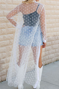 Polka Dot Long Sleeve Cover Up Trandify deal