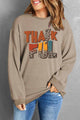Letter Graphic Round Neck Long Sleeve Sweatshirt Trandify Deal