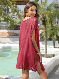 Slit Openwork V-Neck Cover-Up Trandify deal
