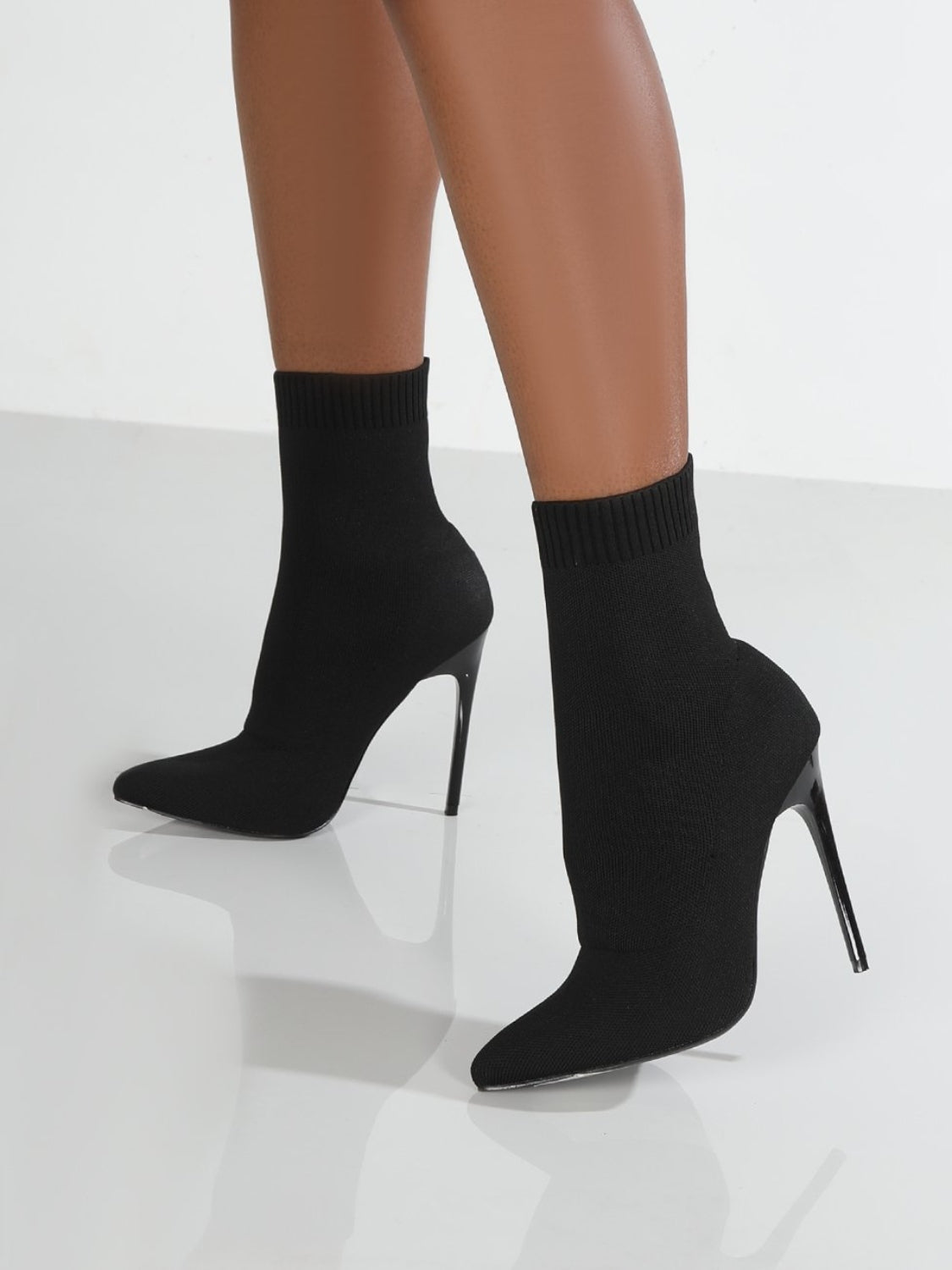 Mesh Point Toe Stiletto Boots Trandify Deal