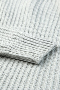 Side Slit Boat Neck Long Sleeve Sweater Trandify Deal