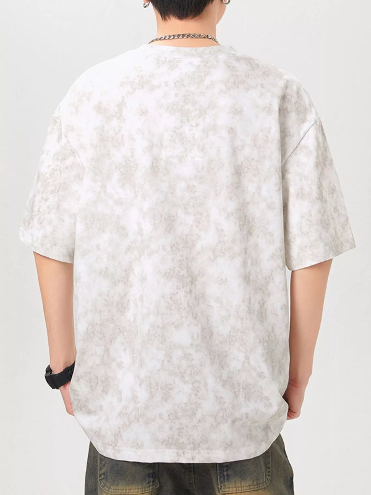 Men's plus size soft cotton t-shirt in White, regular fit model.