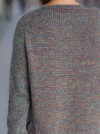 Heathered V-Neck Long Sleeve Sweater Trandify Deal