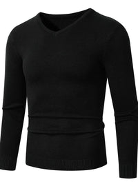 Plus size men's ribbed hem sweater – long sleeve cozy pullover for big & tall