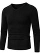 Plus size men's ribbed hem sweater – long sleeve cozy pullover for big & tall