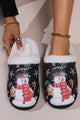 Snowman Round Toe Faux Fur Slippers Trandify Deal