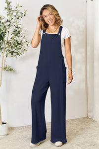 Double Take Full Size Wide Strap Overall with Pockets Trandify deal