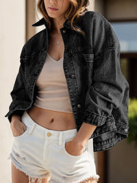 Pocketed Button Up Denim Jacket Trandify Deal