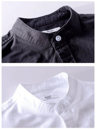 Plus size men’s button-up long sleeve shirt in slim fit for office and casual wear