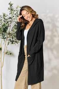 Basic Bae Full Size Hooded Sweater Cardigan Trandify deal