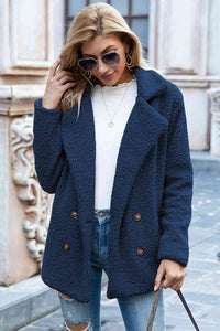 lvy Lane Full Size Lapel Collar Sherpa Coat Trandify deal