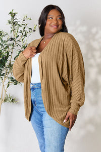 Basic Bae Full Size Ribbed Cocoon Cardigan Trandify deal
