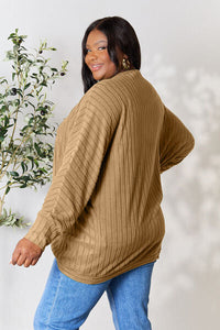 Basic Bae Full Size Ribbed Cocoon Cardigan Trandify deal