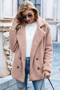 lvy Lane Full Size Lapel Collar Sherpa Coat Trandify deal