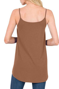 Full Size Spaghetti Strap V-Neck Flowy Tunic Cami Trandify deal