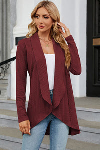 Open Front Long Sleeve Cardigan Trandify deal