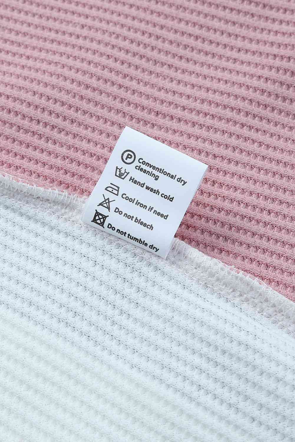 Multicolored Striped Waffle-Knit Sleeveless Tank Trandify deal