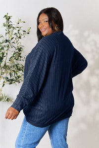 Basic Bae Full Size Ribbed Cocoon Cardigan Trandify deal