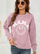 Round Neck Long Sleeve MAMA Graphic Sweatshirt Trandify deal