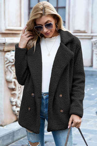 lvy Lane Full Size Lapel Collar Sherpa Coat Trandify deal