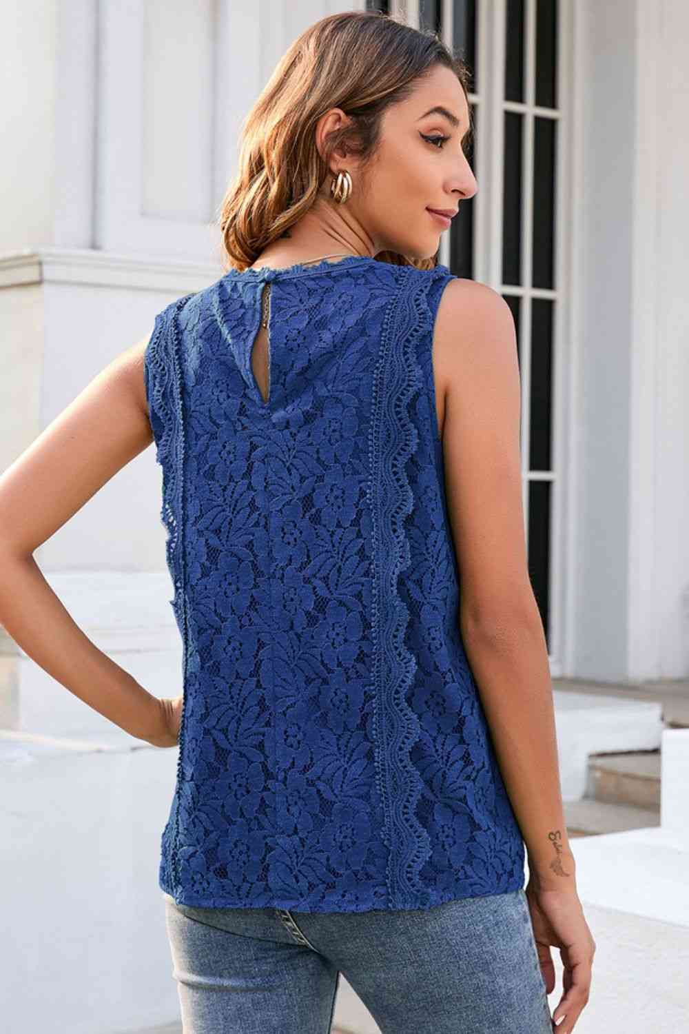 Lace V-Neck Tank Trandify deal
