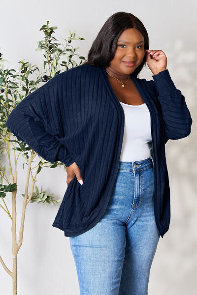 Basic Bae Full Size Ribbed Cocoon Cardigan Trandify deal