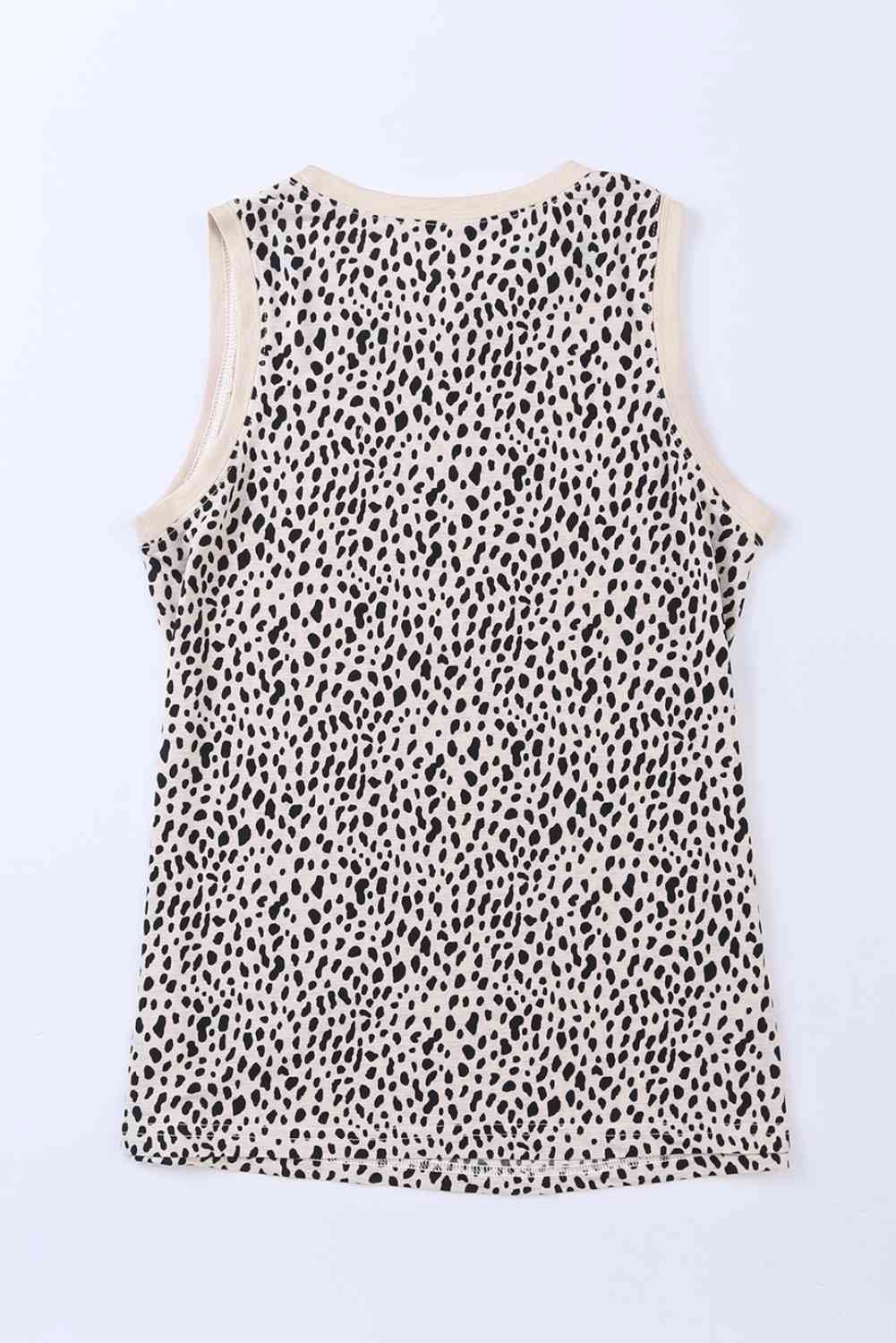 Printed Round Neck Tank - Trandify Deal