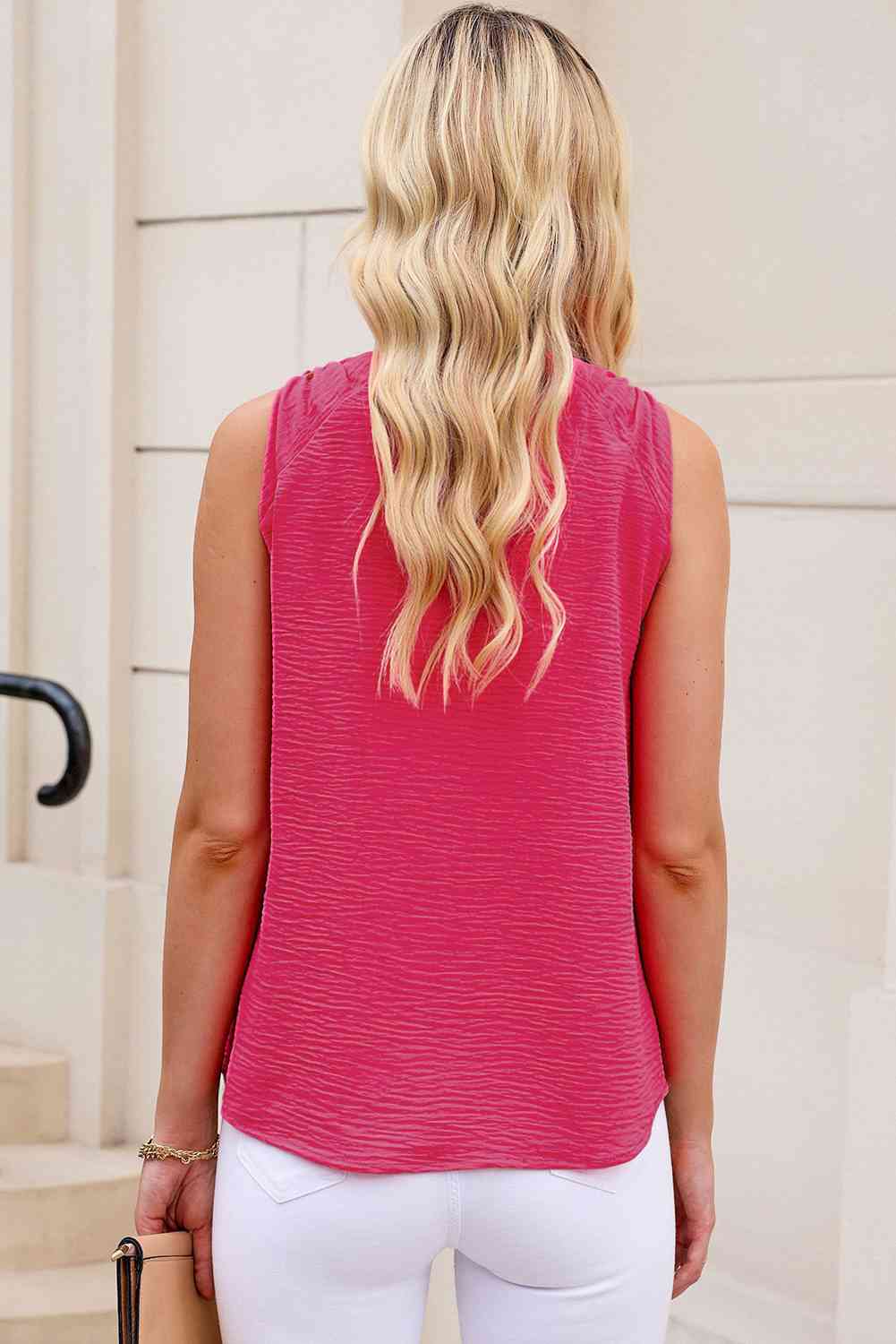 Knot Detail V-Neck Tank - Trandify Deal