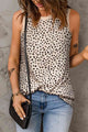 Printed Round Neck Tank - Trandify Deal