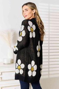 Double Take Floral Button Down Longline Cardigan Trandify deal