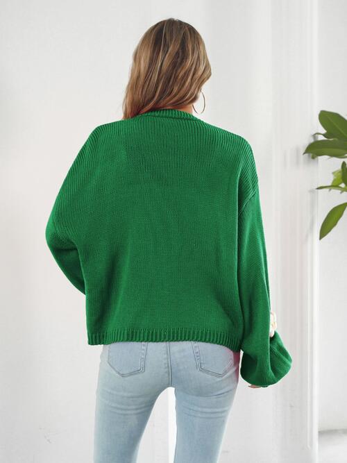 Floral Open Front Long Sleeve Cardigan Trandify deal