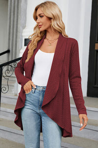 Open Front Long Sleeve Cardigan Trandify deal