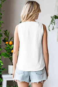 Knot Detail V-Neck Tank - Trandify Deal