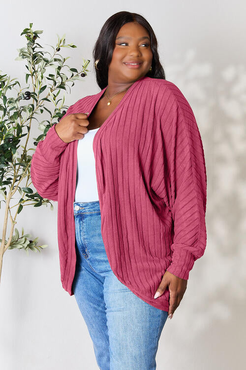 Basic Bae Full Size Ribbed Cocoon Cardigan Trandify deal