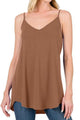 Full Size Spaghetti Strap V-Neck Flowy Tunic Cami Trandify deal
