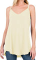 Full Size Spaghetti Strap V-Neck Flowy Tunic Cami Trandify deal