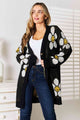 Double Take Floral Button Down Longline Cardigan Trandify deal