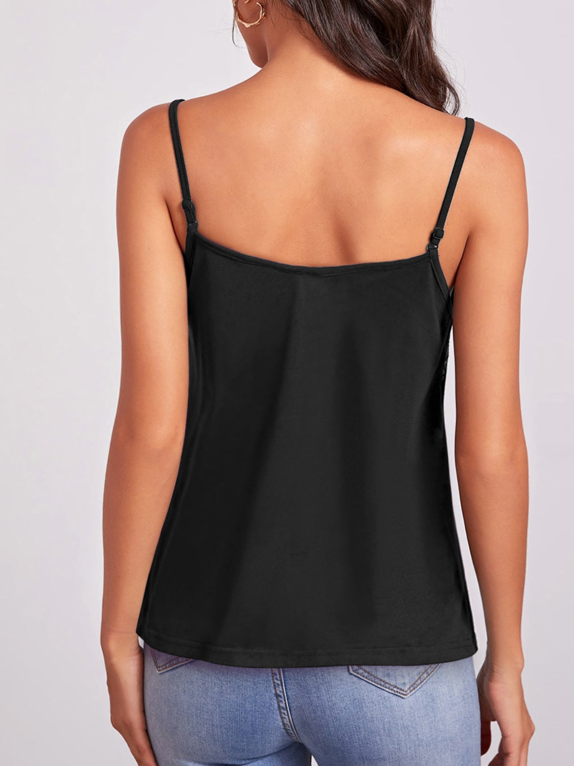 FAM-FAM Geometric V-Neck Spaghetti Strap Cami Trandify deal