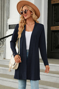 Open Front Long Sleeve Cardigan Trandify deal