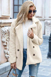 lvy Lane Full Size Lapel Collar Sherpa Coat Trandify deal