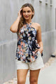Be Stage Full Size Floral Halter Top in Black Trandify deal