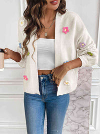 Floral Long Sleeve Open Front Cardigan Trandify deal