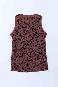 Printed Round Neck Tank - Trandify Deal