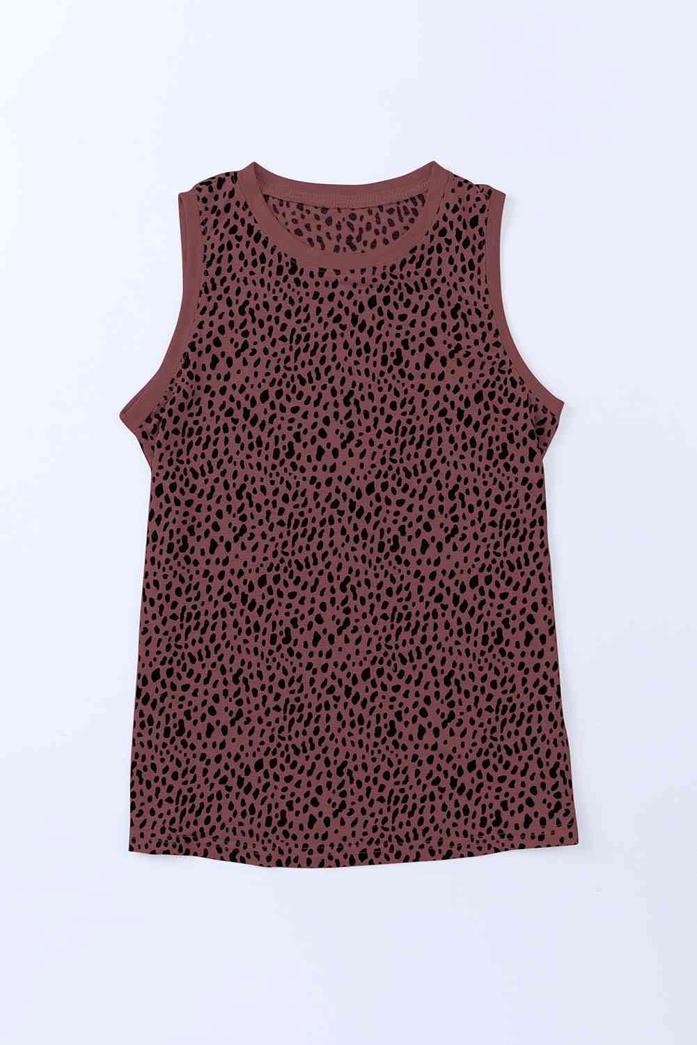 Printed Round Neck Tank - Trandify Deal